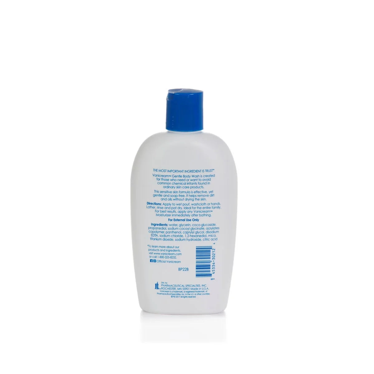 Vanicream Gentle Body Wash for Sensitive Skin - Unscented - 12 fl oz: Sulfate-Free, Paraben-Free, Hypoallergenic